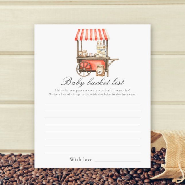 Coffee baby shower - Baby bucket list (Von Creator hochgeladen)
