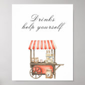 Coffee baby shower - Drinks, help yourself Poster (Vorne)