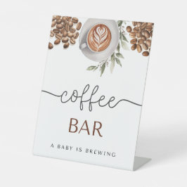 Coffee Baby Shower - ein Baby ist das Brechen von Sockelschild