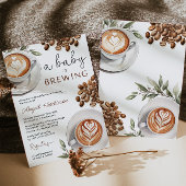 Coffee Baby Shower - ein Baby wird brauen Einladung