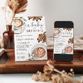 Coffee Baby Shower - ein Baby wird brauen Einladung