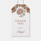 Coffee Baby Shower - ein Baby wird brauen Geschenkanhänger (Vorderseite)