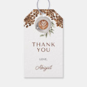 Coffee Baby Shower - ein Baby wird brauen Geschenkanhänger (Rückseite)