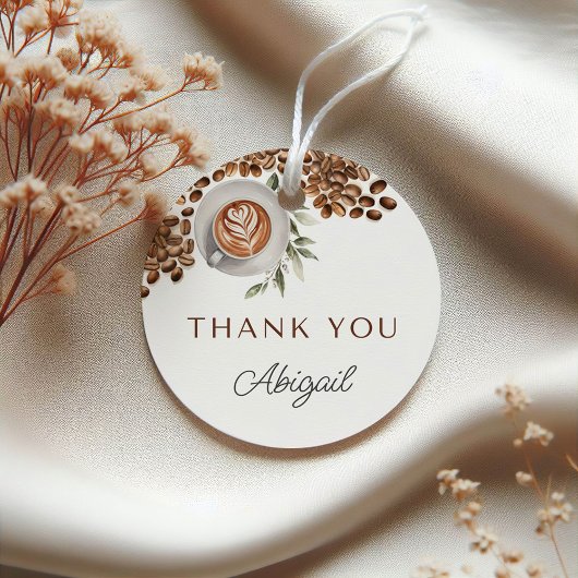 Coffee Baby Shower - ein Baby wird brauen Geschenkanhänger