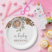 Coffee Baby Shower - ein Baby wird brauen Pappteller (Party)