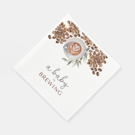 Coffee Baby Shower - ein Baby wird brauen Serviette (Ecke)