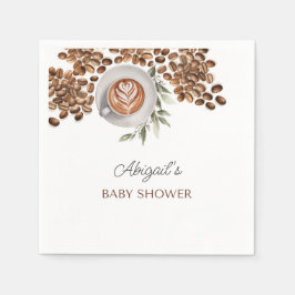 Coffee Baby Shower - ein Baby wird brauen Serviette