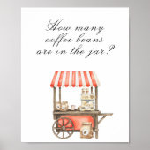 Coffee baby shower - guess how many coffee beans poster (Vorne)