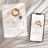 Coffee baby shower Is Brewing bow Einladung