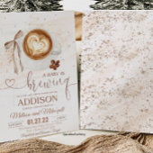 Coffee baby shower Is Brewing bow Einladung