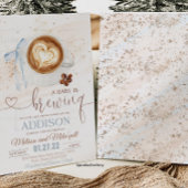 Coffee baby shower Is Brewing  bow Einladung