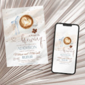 Coffee baby shower Is Brewing  bow Einladung