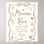 Coffee Baby Shower Momosa Bar Poster (Vorne)