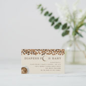Coffee Baby wird Baby Dusche Windeln Raffle Begleitkarte (Stehend Vorderseite)
