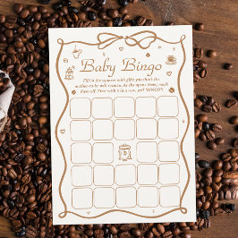 Coffee Baby wird Baby Shower Bingo Game Card Einladung