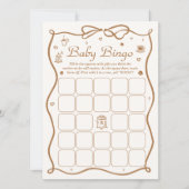 Coffee Baby wird Baby Shower Bingo Game Card Einladung (Vorderseite)