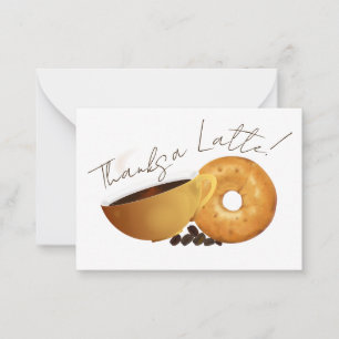 Coffee Bagel Vielen Dank Mitteilungskarte