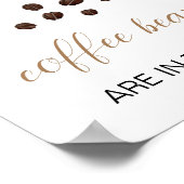 Coffee Bar Brautparty Game Poster (Ecke)