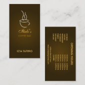 Coffee Bar Business Card Visitenkarte (Vorne/Hinten)