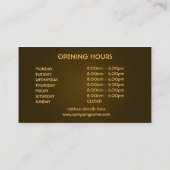 Coffee Bar Business Card Visitenkarte (Rückseite)