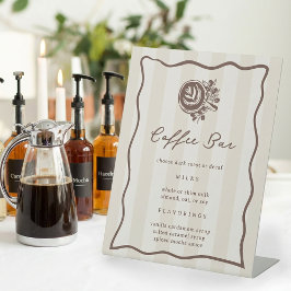 Coffee Bar, Cafe Drink Menu Sign Sockelschild