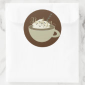 Coffee Bar Cup Latte Brautparty Foil Skript Runder Aufkleber (Tasche)