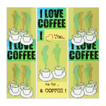 Coffee Bar Fun Wall Decke mit grünem Triptychon