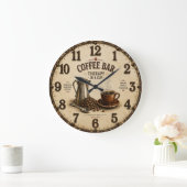 Coffee Bar Große Wanduhr (Zuhause)