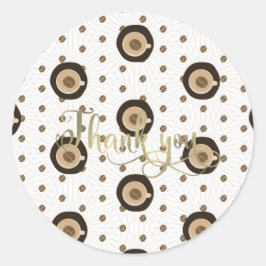 Coffee Bar Latte Brautparty Foil Skript Runder Aufkleber