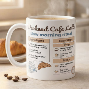 Coffee Bar Latte Rezept Langsamer Morgen Kaffeetasse