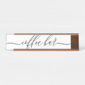 Coffee Bar Reception Schreibtischnamensplakette (Vorderseite )