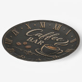 Coffee Bar Rustic Coffee Lover Station Gift Pappteller (Schrägansicht)