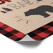 Coffee Bar Sign Lumberjack Kaffeetischschild Poster (Ecke)