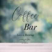 Coffee Bar Wedding Brautparty Acrylschild (Neutral)