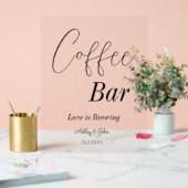 Coffee Bar Wedding Brautparty Acrylschild (Hochzeit)