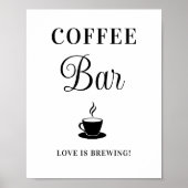 Coffee Bar Wedding Sign Poster (Vorne)