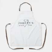 Coffee Barista Cafe Custom White Long Apron Schürze (Vorderseite)