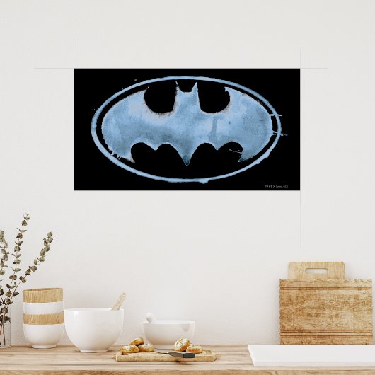 Coffee Bat Symbol - Blue Poster (Küche)
