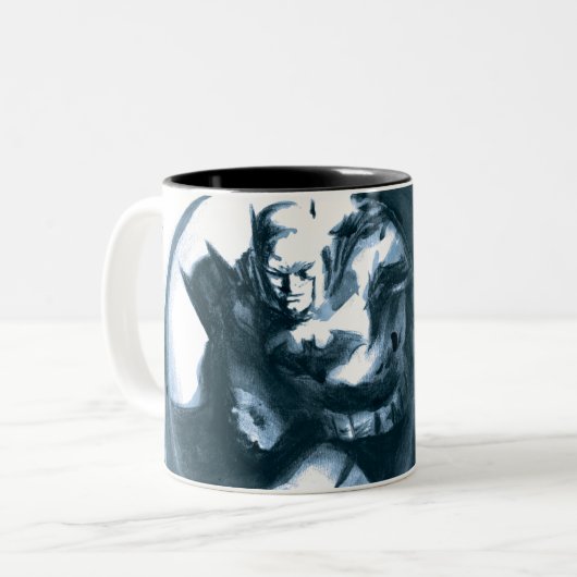 Coffee Batman Zweifarbige Tasse (Vorderseite Links)