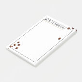 Coffee Bean Aesthetic Personalized Teacher gift Post-it Klebezettel (angewinkelt)
