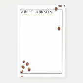 Coffee Bean Aesthetic Personalized Teacher gift Post-it Klebezettel (Vorderseite)