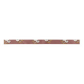 Coffee bean and cup seamless pattern brown backgro satinband (Vorderseite)