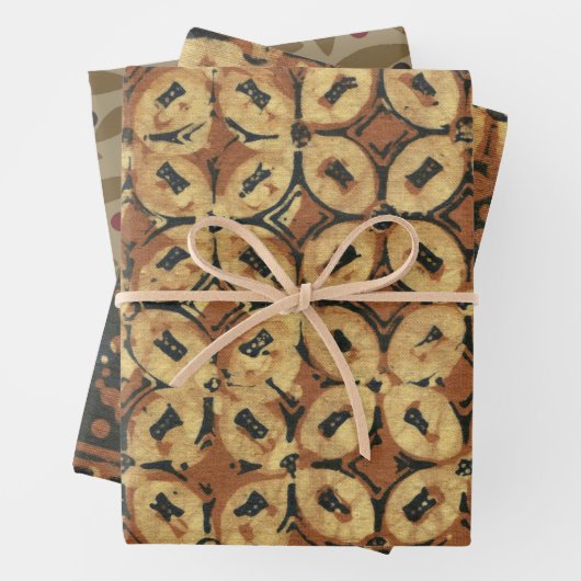 Coffee Bean Batik Art Design Geschenkpapier Set (Beispiel)