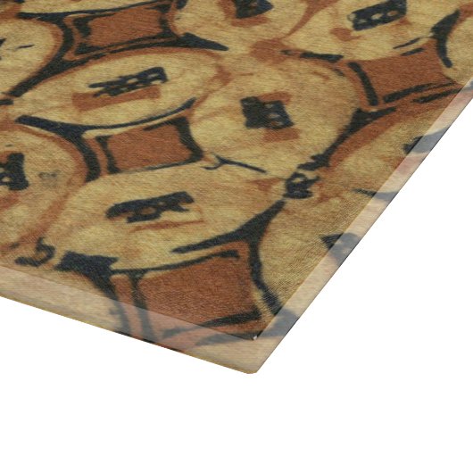 Coffee Bean Batik Art Design Schneidebrett (Ecke)