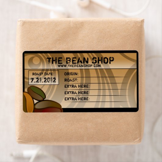 Coffee Bean Custom Coffee Labels (Insitu)