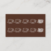 Coffee Bean Customer Loyalty Business Card Visitenkarte (Rückseite)