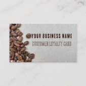 Coffee Bean Customer Loyalty Business Card Visitenkarte (Vorderseite)