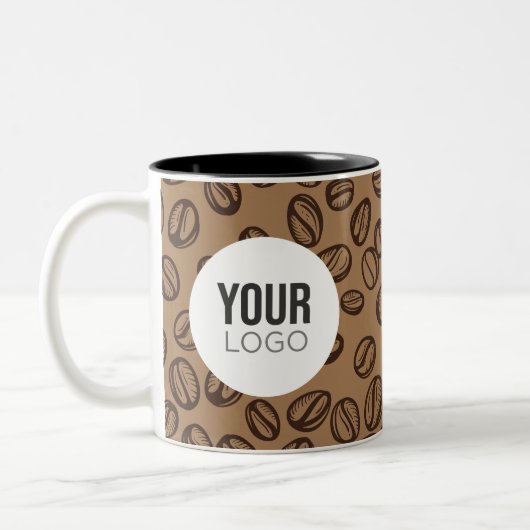 Coffee Bean Doodle Custom Logo Tasse (Links)