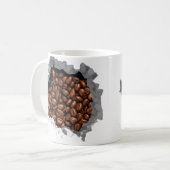 Coffee Bean Espresso Coffeine-Tasse gebrochen Kaffeetasse (Vorderseite Links)