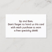 Coffee Bean Espresso Stand Loyalty Punch Card Treuekarte (Rückseite)